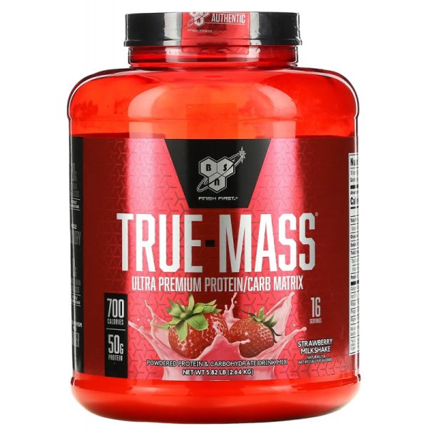 BSN True-Mass Ultra Premium Strawberry Milkshake - 2.64kg