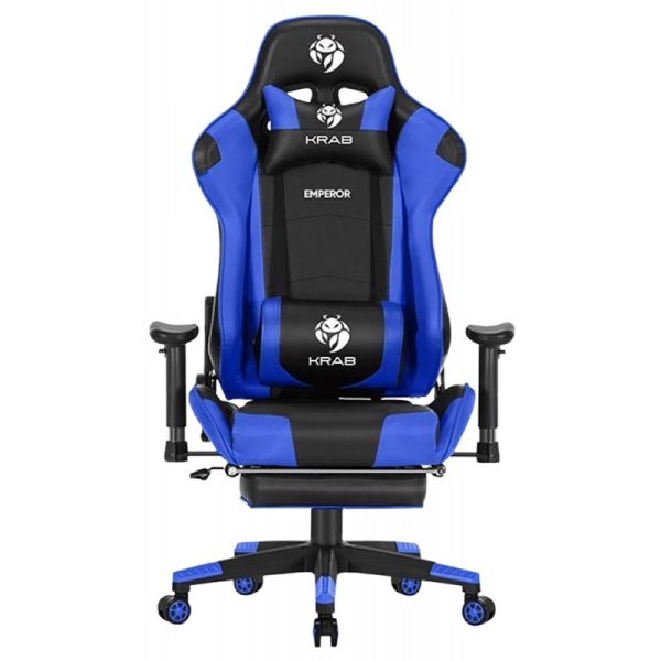 Cadeira Gaming Krab Emperor KBGC20 2D (Ajustável) Preto/Azul