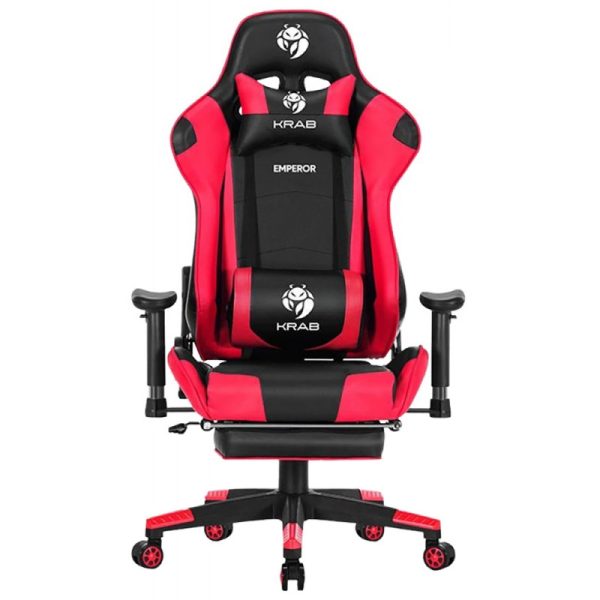 Cadeira Gaming Krab Emperor KBGC20 2D (Ajustável) Preto/Vermelho