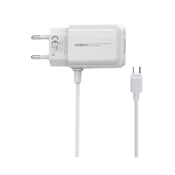 Carregador de parede Moxom KH-66 USB-C + USB-A (1 metro)