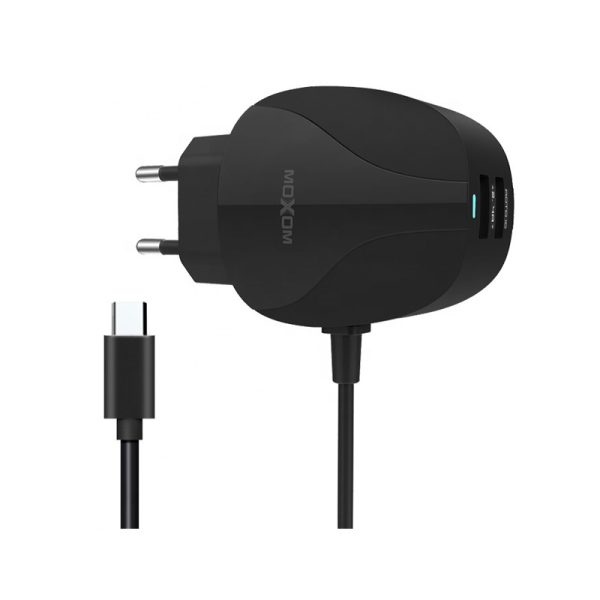 Carregador de parede Moxom MX-HC15 USB-C + 2x USB-A (1 metro)