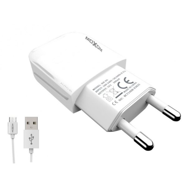 Carregador de parede Moxom MX-HC70 Micro-USB + 1x USB-A (1 metro)