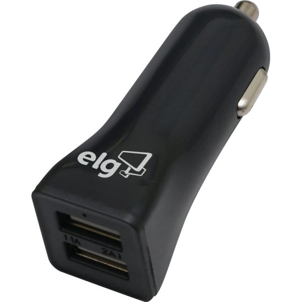 Carregador Veicular ELG CC2SPT 2x USB 1A/2.4A - Preto