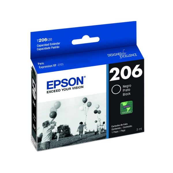 Cartucho De Tinta Epson T206120 3ml - Preto