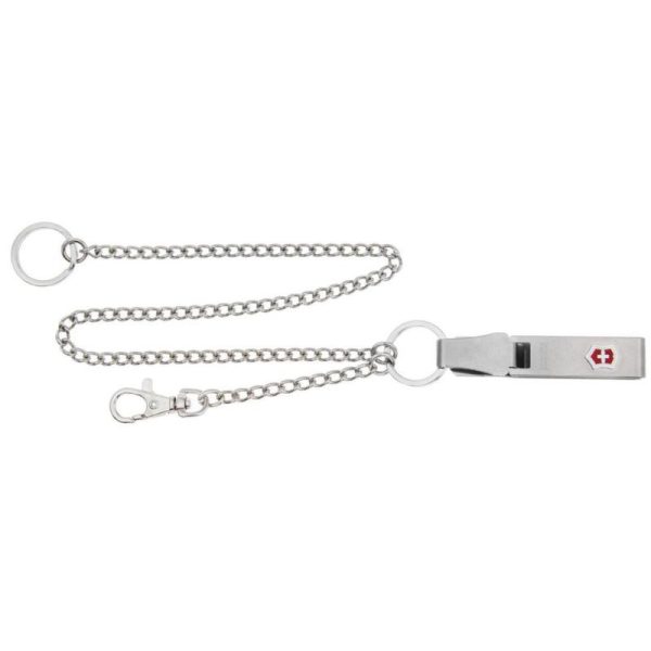 Chaveiro Victorinox 4.1860 Com Corrente Prata