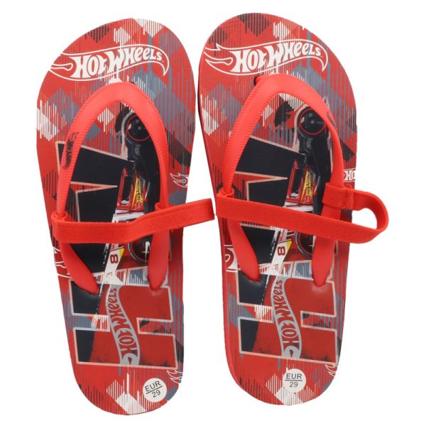 Chinelo Op Hot Wheels HW-PRAN-G1 Infantil Masculino - Vermelho