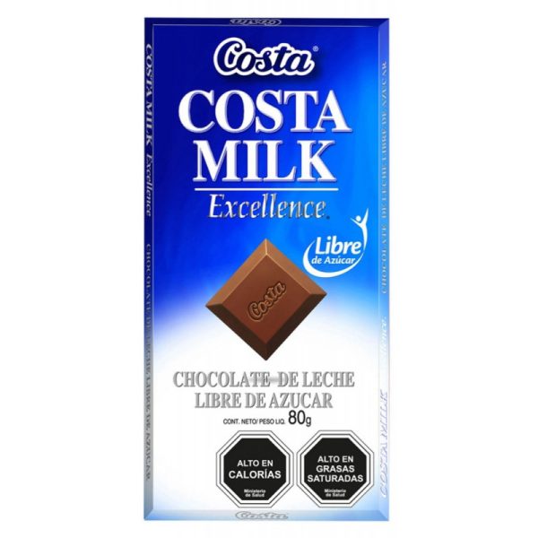 Chocolate Costa Milk Excellence Libre de Açúcar 80g