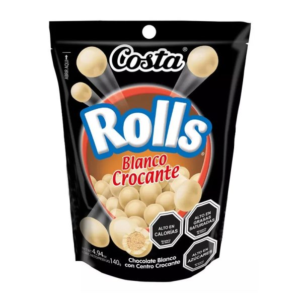 Chocolate Costa Rolls Branco - 140g