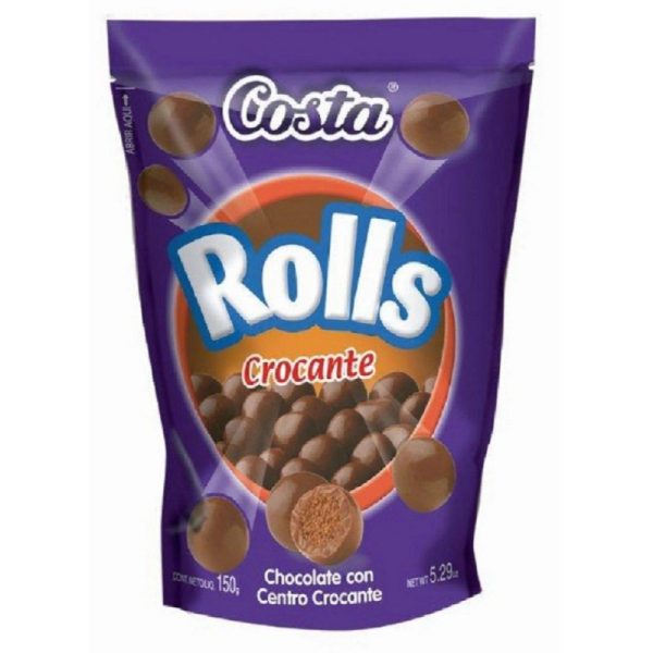 Chocolate Costa Rolls Crocante 150g