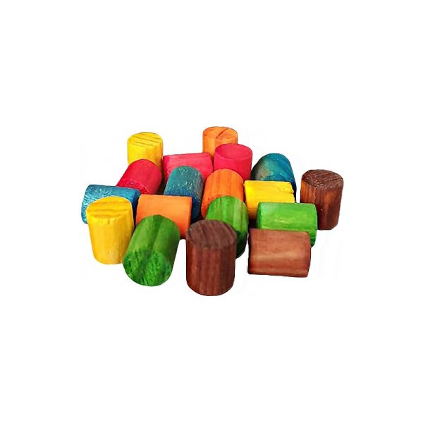 Cilindro de madeira para roedores 1.5cm (18 peças) - Pawise Play Time 39112