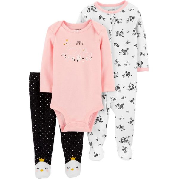 Conjunto para Bebê Carter's 1J300410 - Feminino (3 Peças)