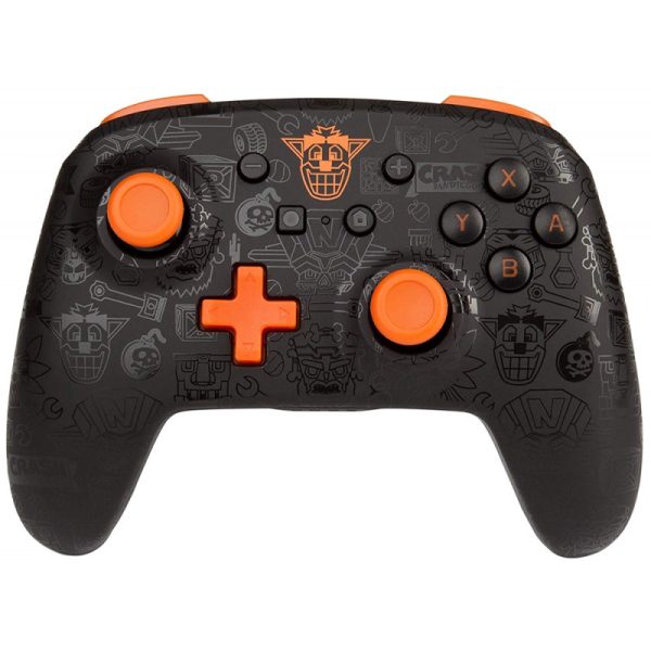 Controle sem fio para Nintendo Switch Crash Team Racing - Preto/Laranja