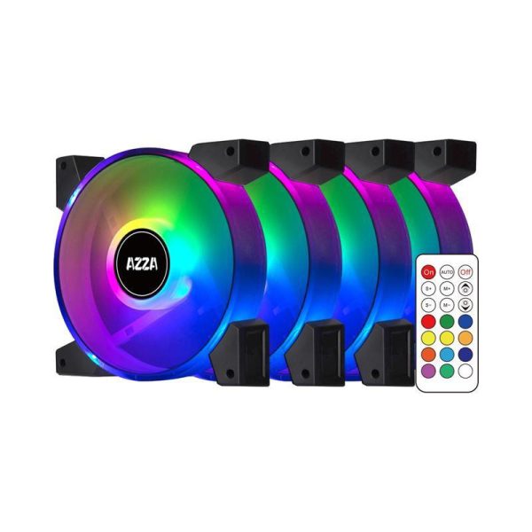 Cooler Azza Hurricane II Digital RGB Fan Kit x4 120mm - FNAZ-12DRGB2-241