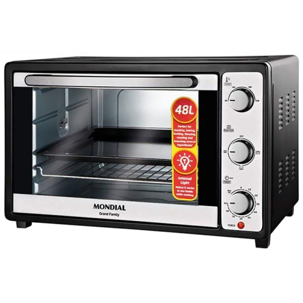 Forno Elétrico Mondial Grand Family FR-19 48Lt - 220v Preto/Prata