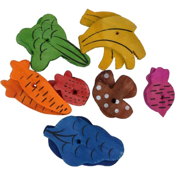 Frutas e legumes para Roedores 8.5cm (14 peças) - Pawise Play Time 39115