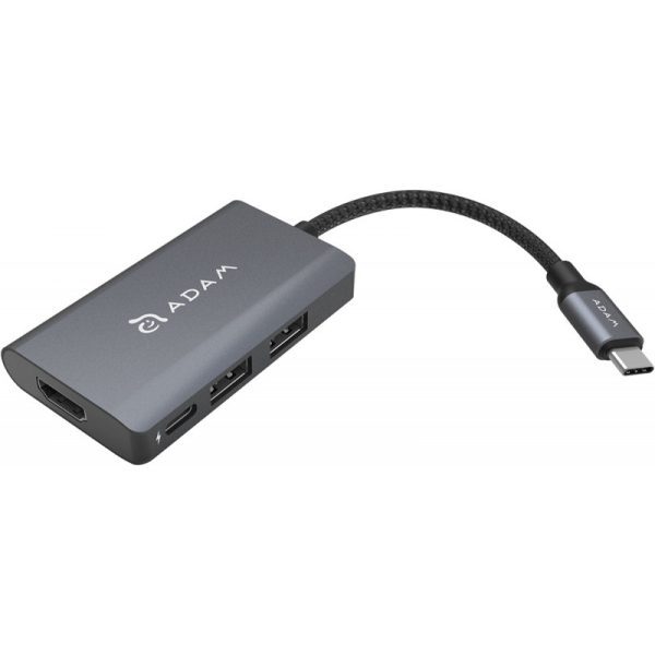 Hub USB 3.1 Adam Casa Hub A01 4 em 1 USB-C/USB-A/HDMI