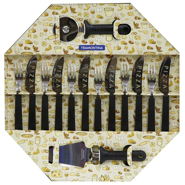 Kit para Pizza Tramontina 25099/022 (14 Peças) Preto