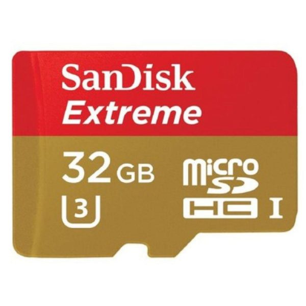 Memória Micro SD-HC Extreme Sandisk 32GB 100Mbps 2X1 Class3