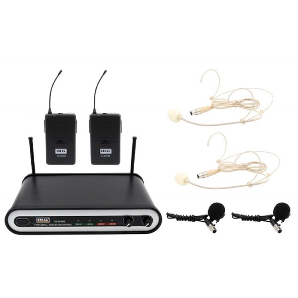 Microfone de lapela e diadema sem Fio UHF BLG IU-2070B