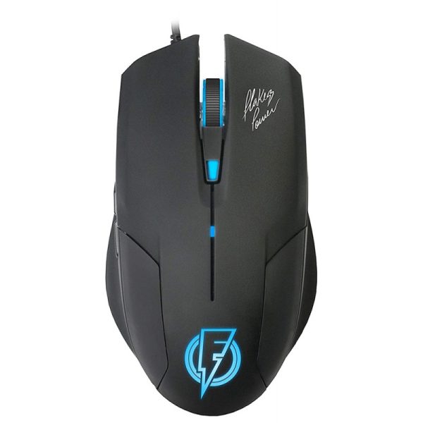 Mouse Gamer ELG Flakes Power STREAM FLKM002 6 botões 2400dpi - Preto