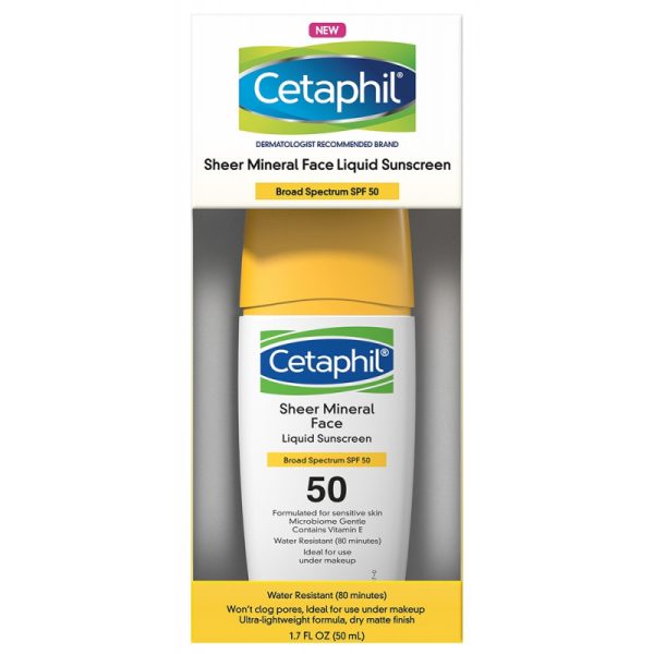 Protetor Facial Cetaphil Sheer Mineral Liquid Sunscreen - 50mL