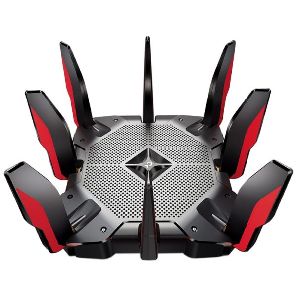 Roteador Wireless TP-Link Archer AX11000 Wi-Fi 6 Tri-Band Preto/Vermelho