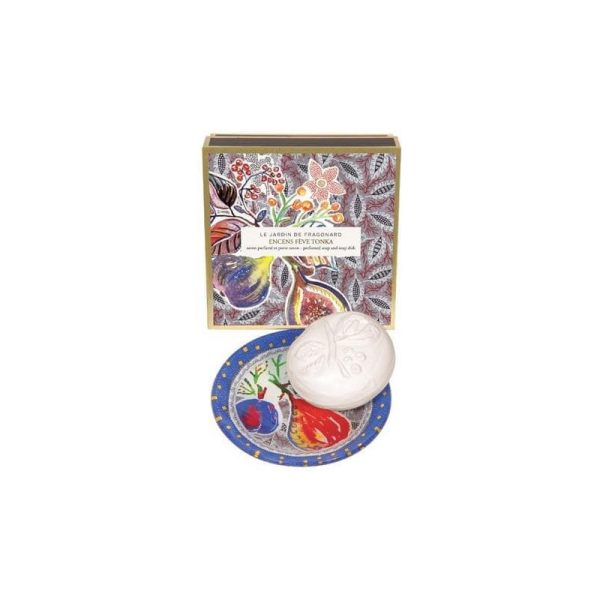 Sabonete Perfumado Fragonard Encens Fève Tonka 150g + Saboneteira 13cm