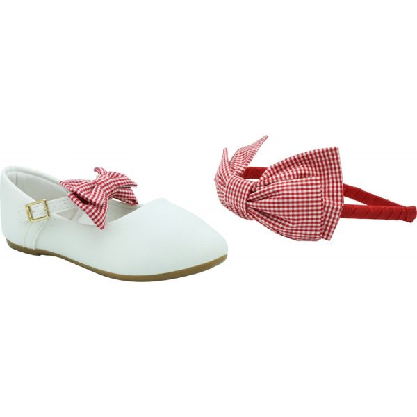 Sapatilha Infantil KLIN Princesa 152 - Branco/Vermelho