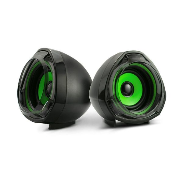 Speaker Quanta Multimídia 5W x 2 Redondo QTMSR10 Verde