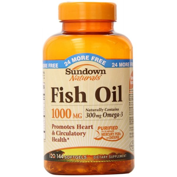 Sundown Naturals Fish Oil 1000 mg 144 cápsulas