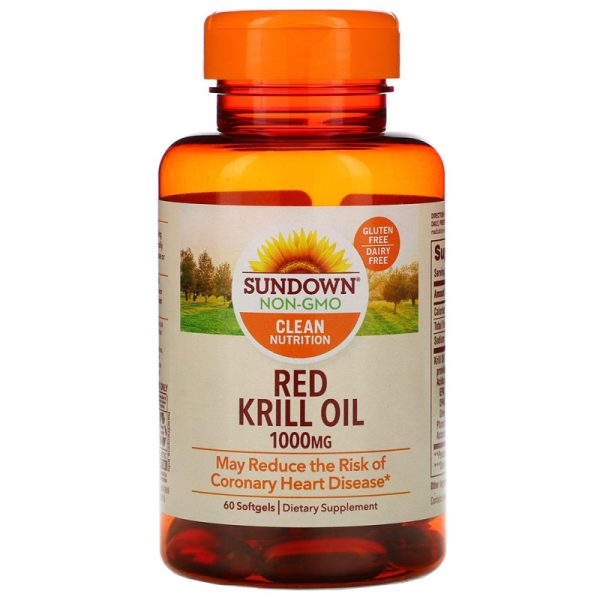 Sundown Naturals Red Krill Oil 1000MG (60 Cápsulas em Gel)