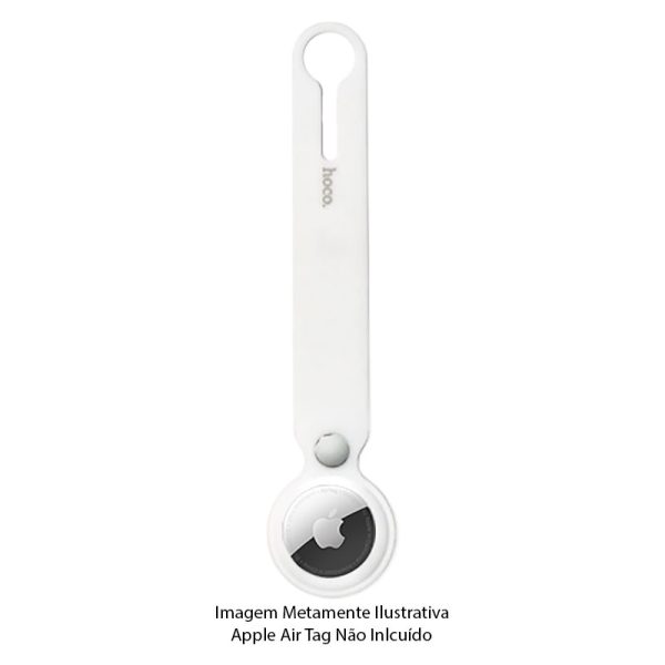 Suporte Hoco para Apple Air Tag Silicone Branco (Longo)