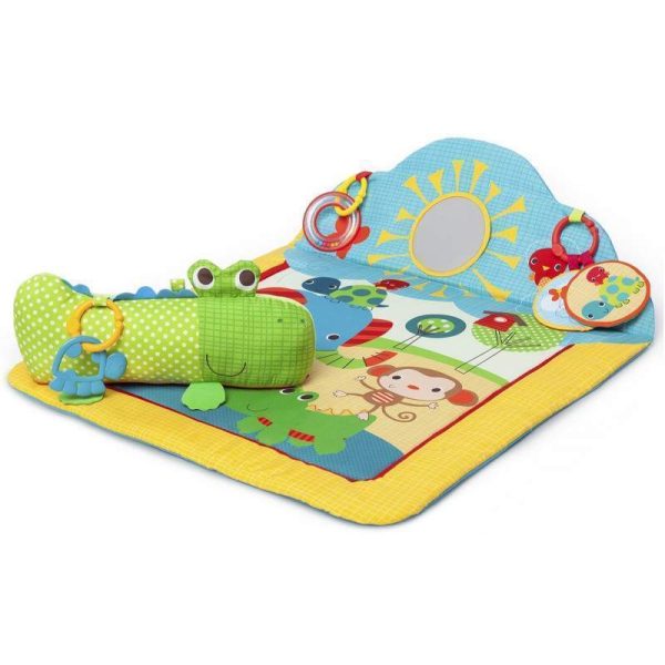 Tapete de Atividades para Bebe Bright Starts Crocodilo 2 Juegos 52273 (0+ Meses)