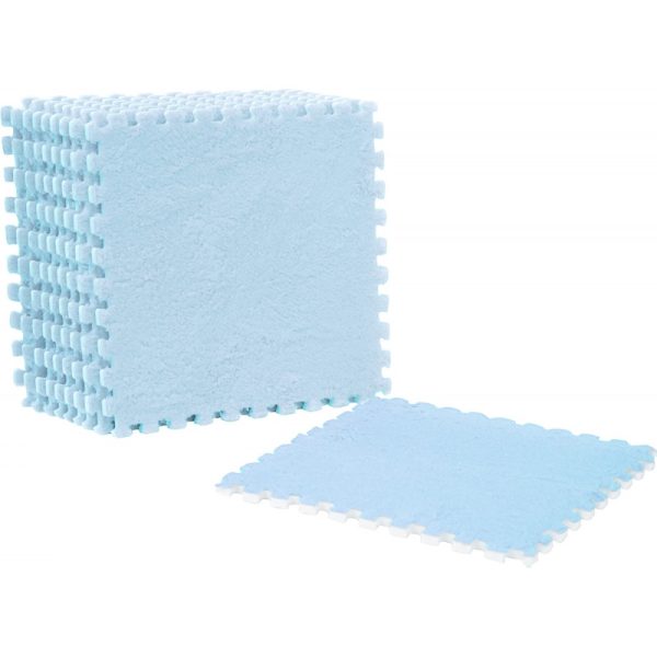 Tapete de Borrcha EVA  GA820-4F779B Azul Claro 30x30cm (10 Unidades)