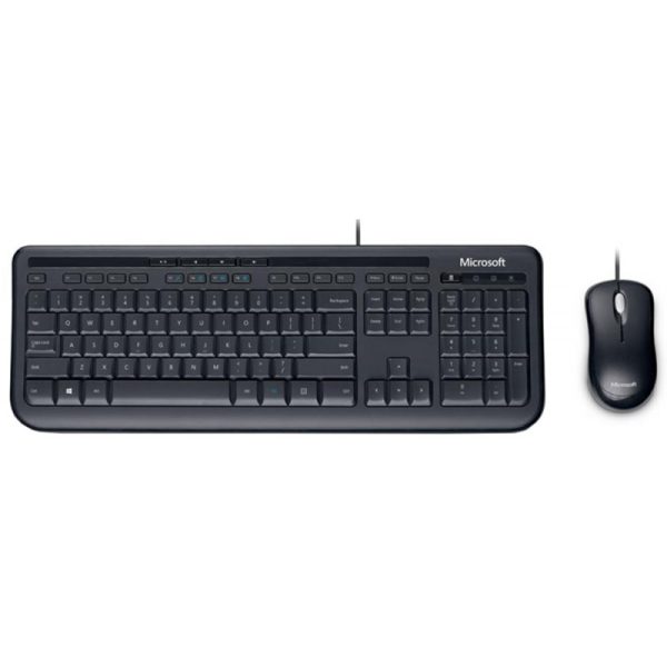 Teclado e Mouse com Fio Microsoft 600 3J2-00008 - Preto (Espanhol)