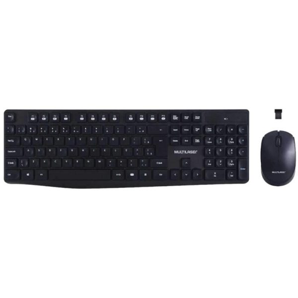 Teclado e Mouse sem Fio Multilaser TC244 Preto - (Português)