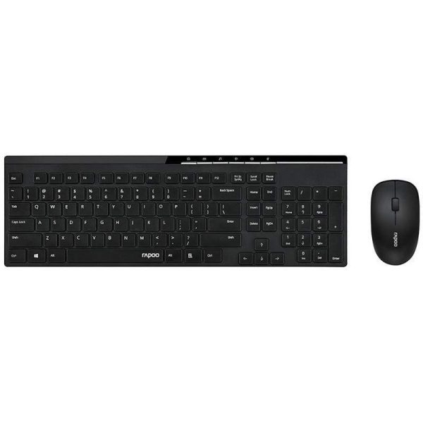 Teclado e Mouse sem Fio Rapoo X8100 2.4Ghz - Preto (Ingles)