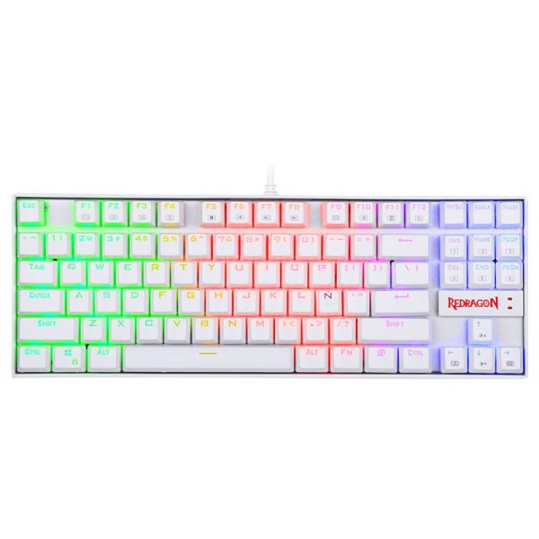 Teclado Gaming Redragon K552 Single Color Kumara USB Branco (Espanhol - com Fio)