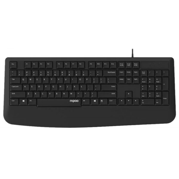 Teclado Rapoo NK1900 com Fio (Preto-Inglês)