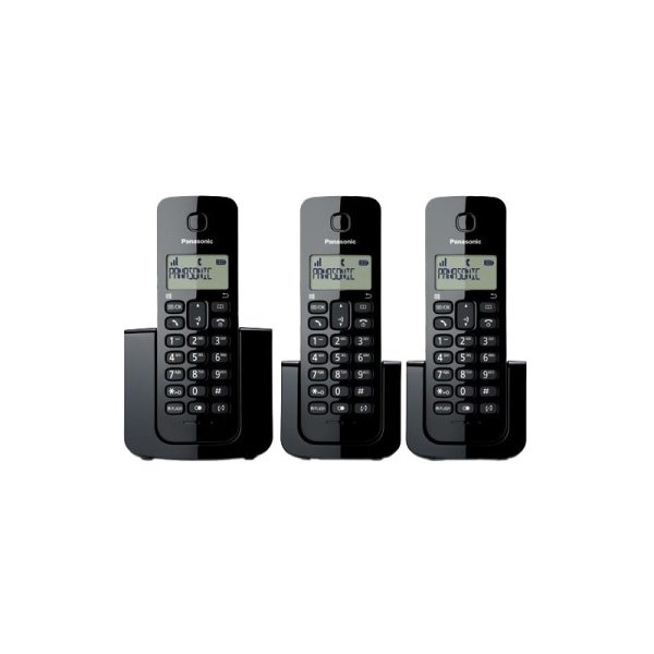 Telefone Fixo Panasonic sem Fio KX-TGB113LAB - (3 Bases) Bi-Volt