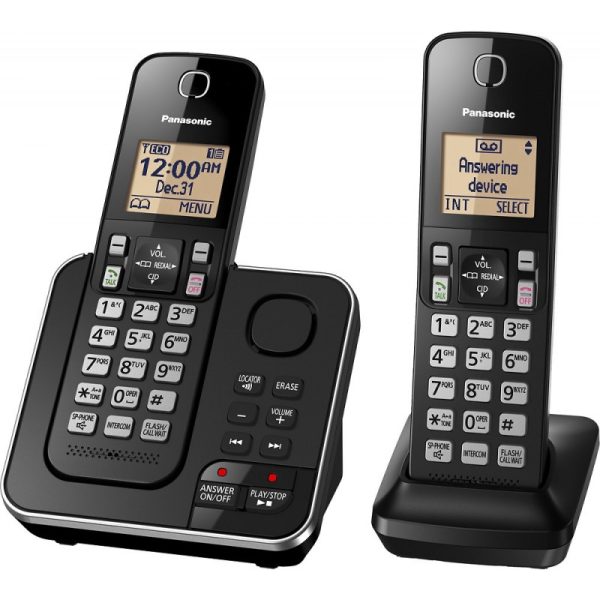 Telefone Panasonic Sem Fio 1.6G KXT-GC362LAB 2 Bases Preto 110V